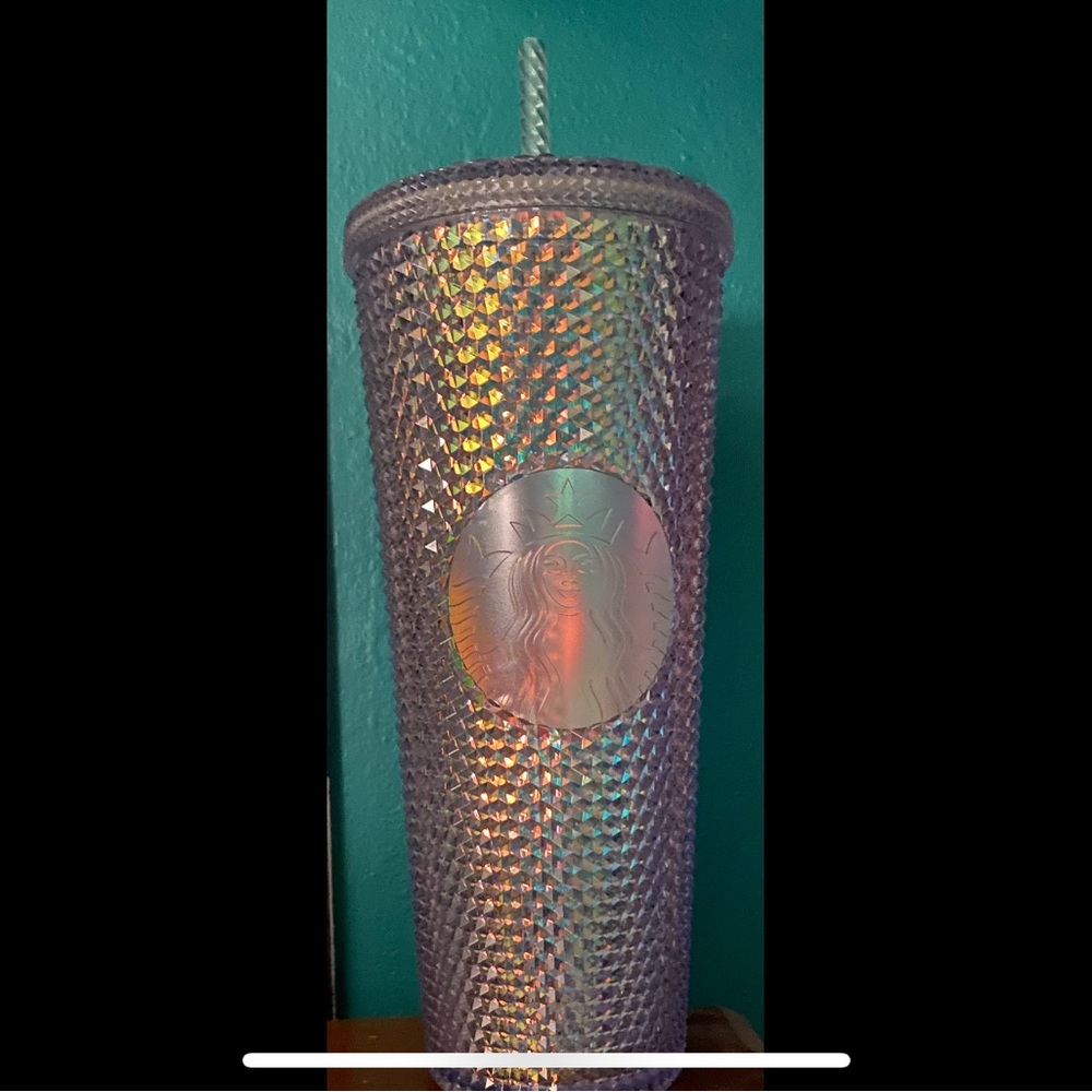 Iridescent Rainbow Unicorn Studded Tumbler